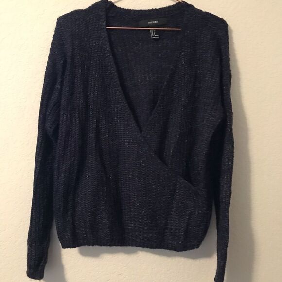 Wrap front knit sweater - Picture 2 of 6